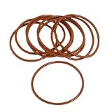 uxcell シリコンOリング　Oリング シリコン　ブリックレッド　59mmx65mmx3mm　10個