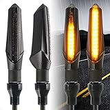 Evermotor バイク ウインカー 流れるウインカー led ウインカー バイク eバイク 車検 12V 汎用 防水 アンバー 高輝度 前後左右通用 4個セット