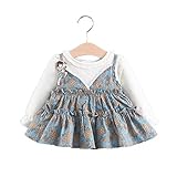 ベビー服ワンピース 子供服 女の子 Pojour 長袖ドレス 可愛いキャミソール花ワンピース 秋冬 オシャレ 通園 発表会 旅行 記念日 プレゼント グリーン