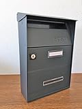 ALUBOX イタリアンポストボックス (アイロングレー)