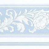 リリカラ トリムボーダー1本 ナチュラル 花柄 ブルー 水廻り LV-6236