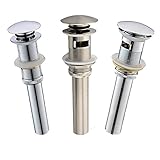 Ufaucet Chrome Bathroom Faucet Lavatory Vessel Laundry Vanity Sink Pop Up Drain Assembly, With Overf