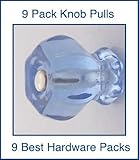 9 Pack of 1920's Finest Replicas of Depression Crystal Glass Cabinet Knobs, our Best Hardware Pack w