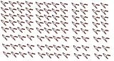 Online Bestサービス100 2 "インチスプリングメタルクランプ卸売バルク 100 Pack Red 1002pk