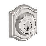 Baldwin SC。Tad。150.6l。DS。CKY。KD従来アーチSingle円柱デッドボルト、サテンニッケル