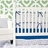 Caden Lane Mod 2 Piece Crib Set in Navy and Gray by Caden Lane