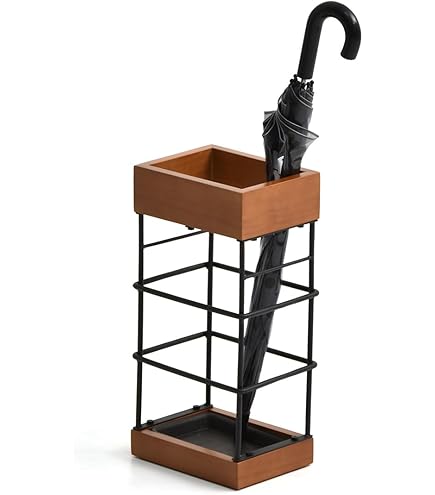 Amazon｜家具のAKIRA 傘立て 業務用 おしゃれ 12本 ダークブラウン木目