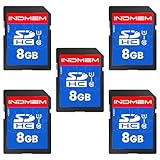 INDMEM SDカード 8GB SDHC メモリーカード UHS-I U1 Class10 高速 Full HD デジタルカメラ ビデオ 撮影 5枚セット