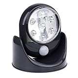 センサーライト 屋外 乾電池 LEDライト 人感 360度調整可能 庭先/玄関/壁掛け/門扉/駐車場照明 3W*7LED [並行輸入品]