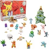 ポケモン 2024年ホリデーアドベントカレンダー 子供用 24個のギフトピース - おもちゃのキャラクターフィギュア16体とクリスマスアクセサリー8個付き - 対象年齢4歳以上。
