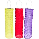 GreenLighting Solar LED Hanging Cylinder Lantern (Multi-Colored, 3 Piece Set) [並行輸入品]