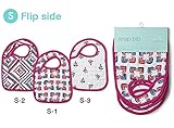 aden + anais (エイデンアンドアネイ) スタイ よだれかけ 3枚セット スナップ ビブ 出産祝い 【並行輸入品】 S Flip side
