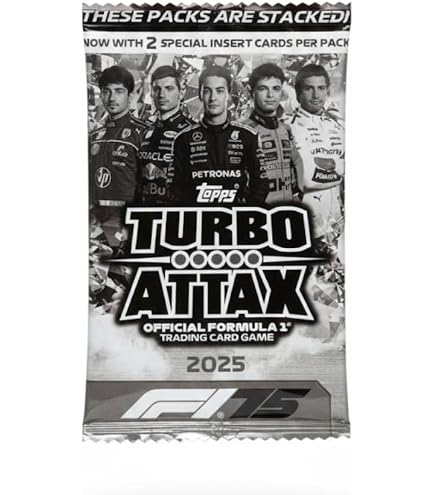 Topps Turbo Attax Formula 1® 2025 - Boîte complète – contient 24 pochettes de Turbo Attax (240 cartes