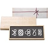 【能作 和紙でラッピング】 箸置 - 結び - 5個入