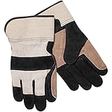 Steiner 021DP Leather Palm Work Gloves, Shoulder Split Cowhide Double Layer Palm 2-Inch Cuff, Large 