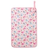 赤ちゃんにやさしい安心おむつ替えマット（日本製）　ハッピーうさちゃん仲良しうさちゃん（スケアー地・水玉ホワイト）　B0802400　日本製