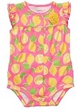 Carter's（カーターズ） :: Neon Pink Flutter-Sleeve Creeper :: ショートオール ロンパース :: 9M :: 67-72 cm