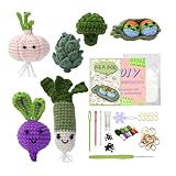 初心者向けの DIY かぎ針編みスターターキット DIY かぎ針編み野菜キットには、かぎ針編みフック、糸針、スイベル、スナップフック、オフィスまたは寝室が含まれています