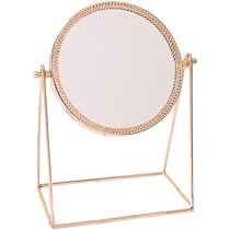 メイクアップミラー 片面化粧鏡 ヴィンテージ 360度回転 鏡 ゴールド メイクアップミラー 片面化粧鏡 ヴィンテージ 360度回転 鏡