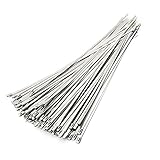 ANZESER ステンレススチール ケーブルタイ 結束バンド　パイプフープクランプ　100個 4.6 X 300 X 0.25ｍｍ