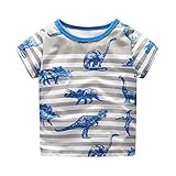 Tovadoo 子供服 ベビー服 男の子 女の子 トップス tシャツ 春夏 半袖 恐竜 宇宙人 多色 可愛い プレゼント 18ヶ月-6歳