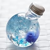 ハーバリウム　丸ボトル (ブルーローズ)