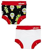 Ez Undeez ベビー 男の子 幼児 トイレトレーニングパンツ パッド入り裏地 2T エイリアン-ホワイト無地