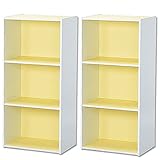 アイリスオーヤマ カラーボックス 3段 2個セット 幅41.5×奥行29×高さ88cm ペールイエロー CX-3