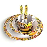 B.duckイエローアヒル 子供 食器 ドーナツ セット