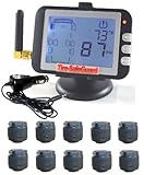 10 Tire RV Cap Sensor Tire Pressure Monitoring System (TPMS) [並行輸入品]
