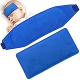 Ishow 熱さまシート 冷却シート 2つ こども用+成人用 赤ちゃん用 ゲルアイマスク 温熱 冷却 パック 物理的な冷却 温冷両用アイマスク マッサージビーズ 救急キットに必要なツール 目の疲れ 頭