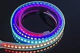 ACROBOTIC 1m 144-Pixel Addressable 24-Bit RGB LED s Strip (Black PCB) 5V IP68 Waterproof WS2812B (WS