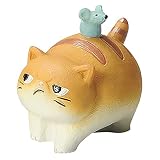 GREENHOUSE ぶさ猫オーナメント S ねずみとお散歩 4022-B