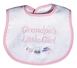 Dee Givens & Co-Raindrops 6632 Grandpas Little Girl Small Bib - Pink