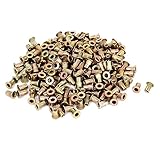 リベットナッツ，SODIAL(R) M3x9ミリメートルナーリングボディフラットヘッドブラインドリベットリベットナッツナッツレッツ300個