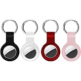 GENREEN 4 Pack AirTag Keychain Holder Compatible with Apple Air Tag(2021), Airtag Case for Apple AirTag with Key Ring,AirTag 