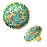 Nach pc-7000刻印真鍮ドアノブ、グリーン、( Set of 8 )