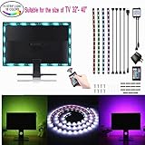 TVバックライト、SOLMORE RGB USB LEDストリップライトSMD 5050柔軟なライトストリップwith 24-keyリモートとコネクタ、アダプタforフラット画面テレビアクセサリーデス