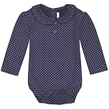 JoJo Maman Bebeジョジョママンベベ(イギリス)/Peter Pan Body ピーターパンボディ/3-6m (68cm)/ネイビー×フューシャードット/B8737NFD36