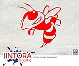 JINTORA ステッカー/カーステッカー - Bumble Bee - バンブルビー - 88x88mm - JDM/Die cut - 車/ウィンドウ/ラップトップ/ウィンドウ- 赤