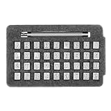 Tibemi レザークラフト用 刻印セット 36点 差し替え式 6.5mm 英字 数字 レザー刻印 革用 ハンドメイド DIY 革細工用