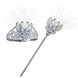 Dagly（TM）点滅ブライダルプリンセスティアラヘッドバンドワンドクラウンLEDパーティーギフト