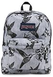 JANSPORT SUPERBREAK BACKPACK SCHOOL BAG - Grey/ Black Botanical - 9UW [並行輸入品]