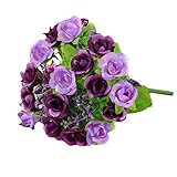 MIOIM 薔薇 造花 バラ 花束 花のみ ミックス 手作り ブーケ ローズバンチ プリザーブド インテリア 結婚式 お祝い ギフト