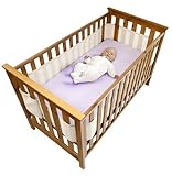 Safe Dreams 4 Sided Cot Wrap with 100% cotton surface (Ivory) by Safe Dreams