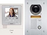 Aiphone JFS-2AEDF Audio/Video Intercom System with Flush-Mount Door Station with Stainless Steel Fac