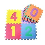 [Enerhu]10枚セット パズルマットキッズ ジョイントマット フルーツ数字 プレイマット