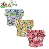 Ohbabyka 3層トレパン3枚セット ベビー トレーニングパンツ ベビー服 ブルマトレパン 子供 (XLK040708)