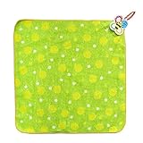 Sassy サッシー　刺繍ワッペン ループ付きタオル ループタオル お名前タグ付き/グリーン