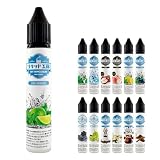 プルプラ 国産 電子タバコ リキッド 便利な目盛付きボトル VAPE リキッド工房 (30ml, ライムメンソール)